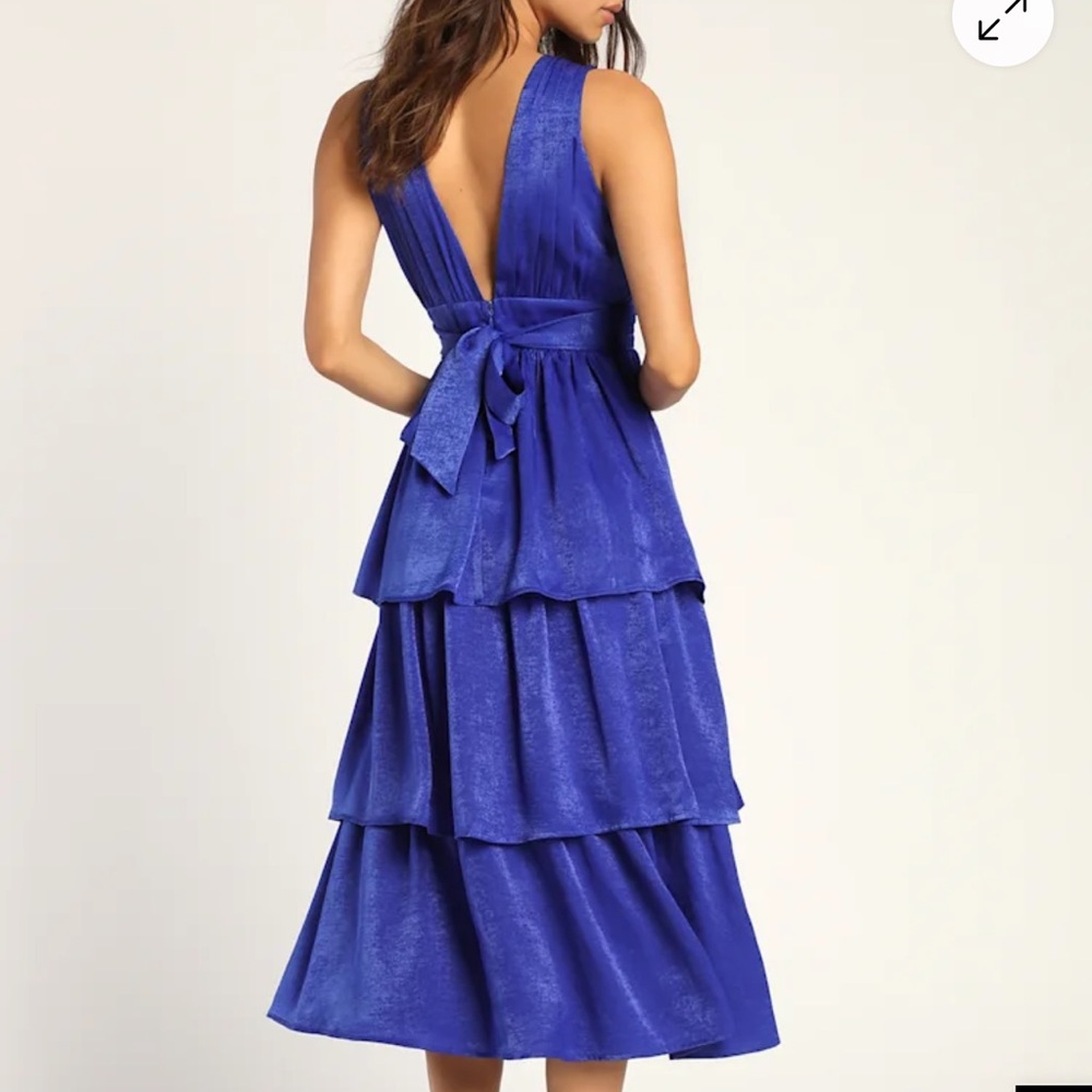 Lulus royal blue tiered dress - Picture 2 of 6